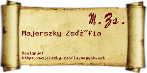 Majerszky Zsófia névjegykártya